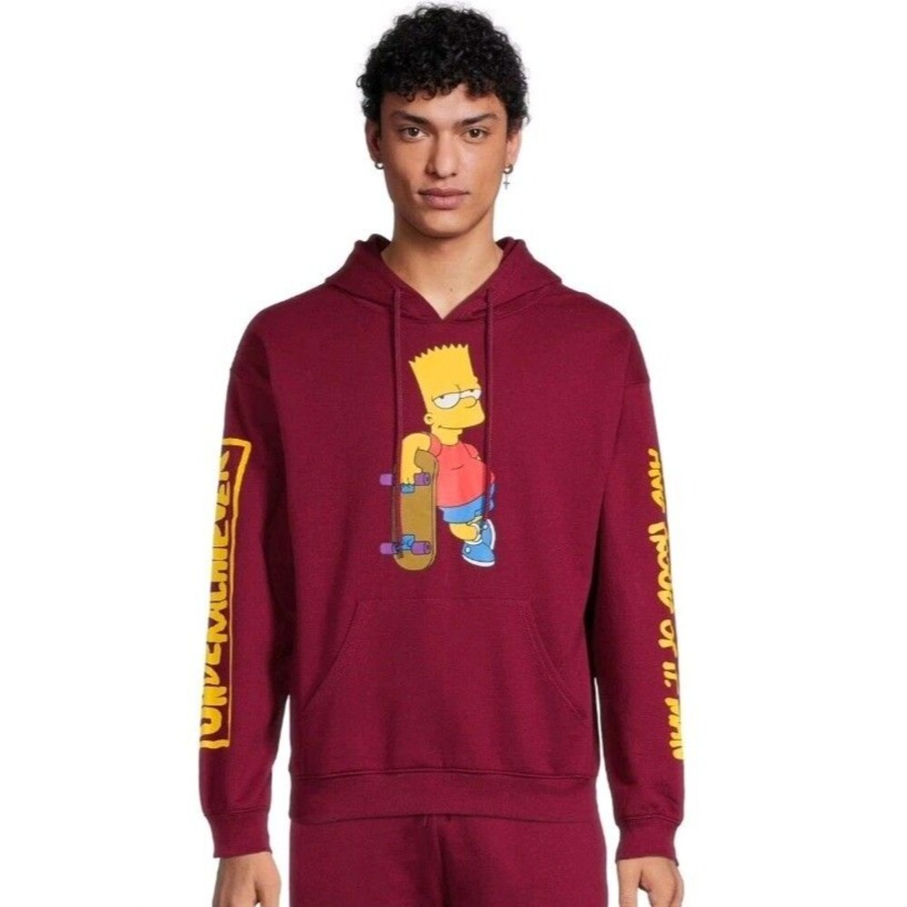 The Simpson Men's “BART” Pullover Hoodie Sweatshirt SzXL